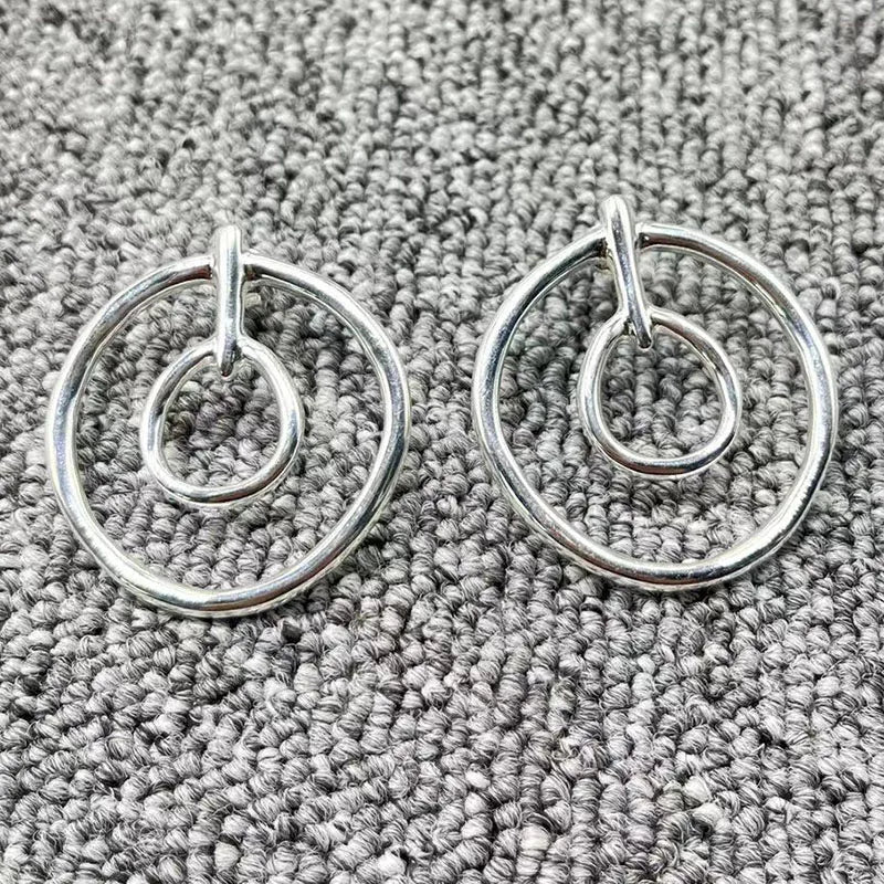 UNOde50 925 Silver Double Ring Earrings