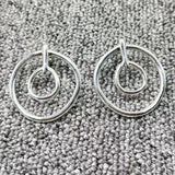 UNOde50 925 Silver Double Ring Earrings