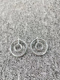 UNOde50 925 Silver Double Ring Earrings