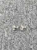 925 Sterling Silver Ribbon Earrings Sparkling Chic Look Women's Jewelry