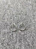 UNOde50 925 Silver Needle Earrings Jewelry