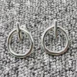 UNOde50 925 Silver Needle Earrings Jewelry