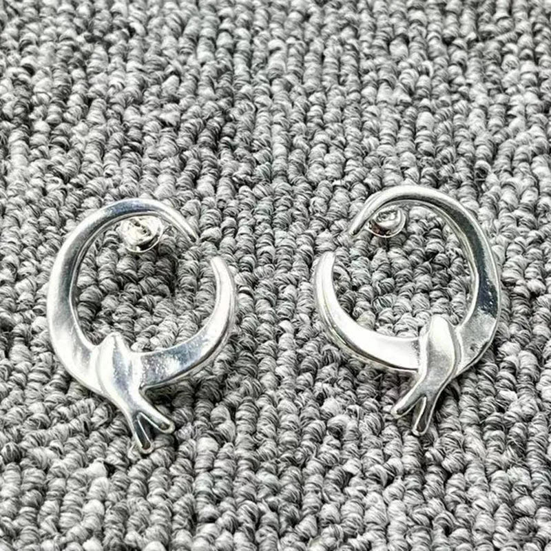UNOde50 925 Silver Pin Earrings Jewelry