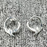 UNOde50 925 Silver Pin Earrings Jewelry