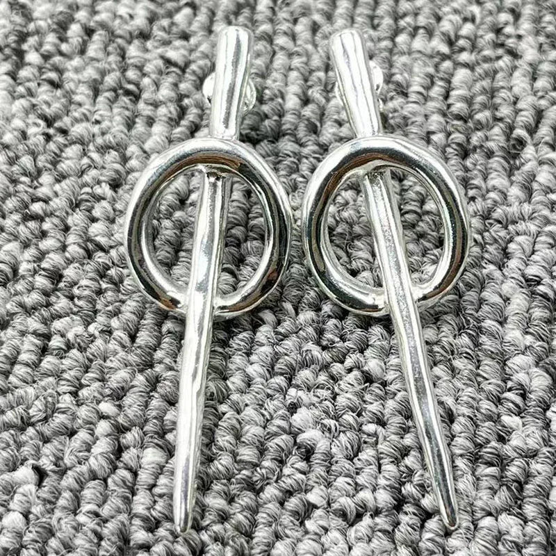 UNOde50 925 Silver Pin Earrings Jewelry