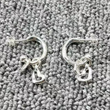 UNOde50 925 Silver Heart Pendant Earrings Jewelry