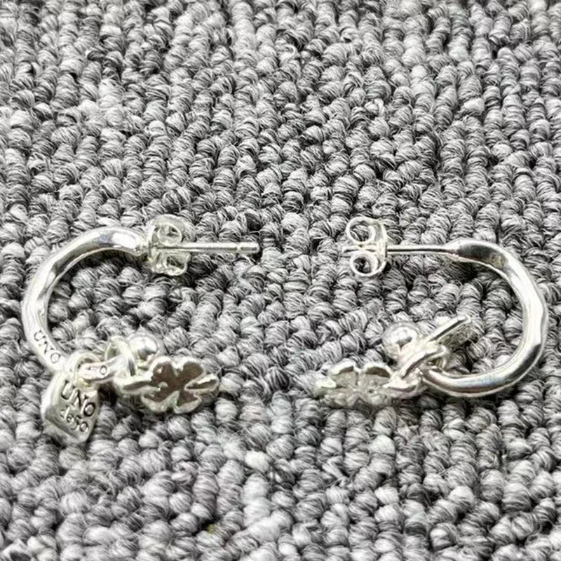 UNOde50 925 Silver Leaf Pendant Earrings