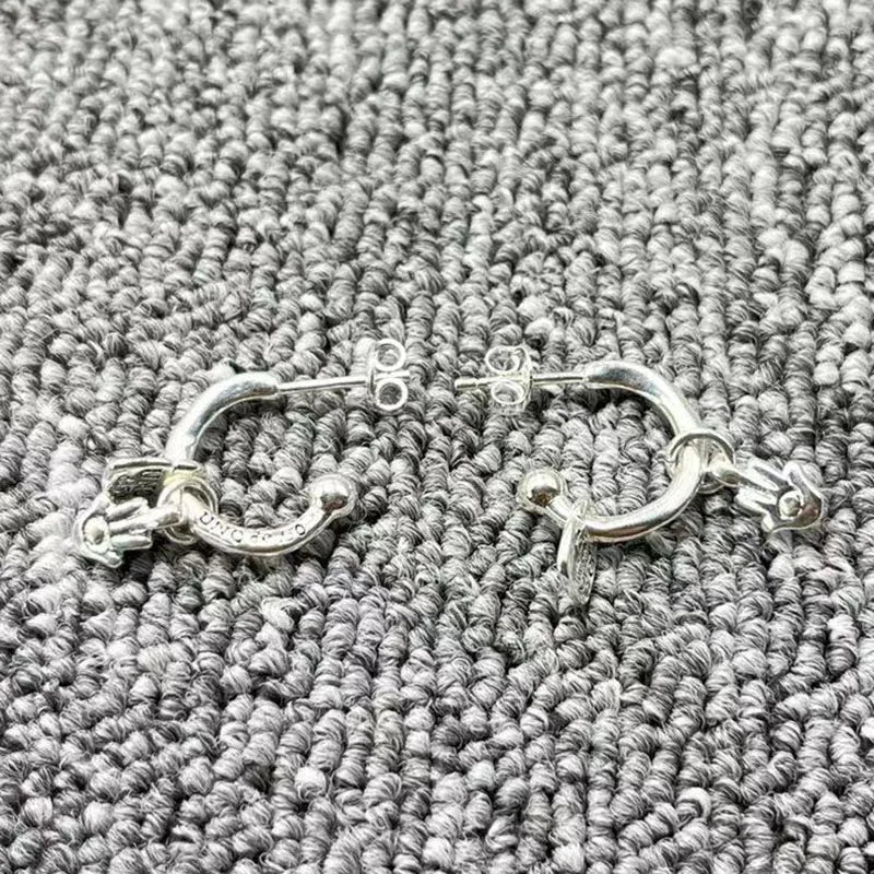 UNOde50 925 Silver Palm Pendant Earrings Jewelry