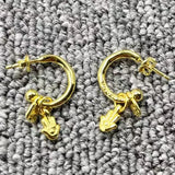 UNOde50 Silver Palm Pendant Earrings Jewelry