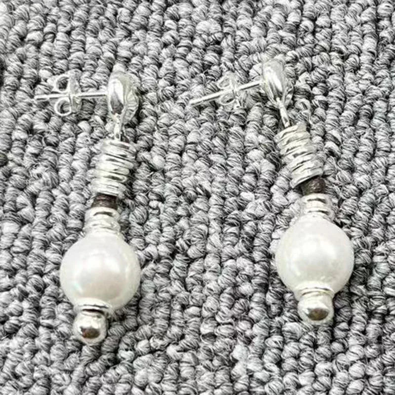 UNOde50 925 Silver Pearl Earrings Pendant Jewelry