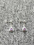 UNOde50 925 Silver Purple Earrings Jewelry