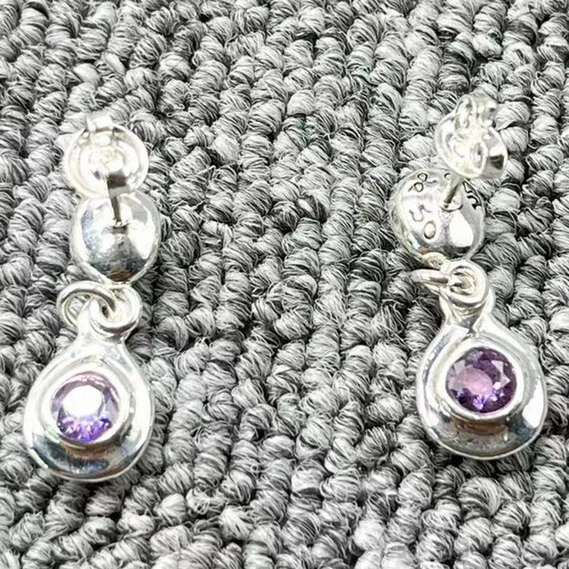 UNOde50 925 Silver Purple Earrings - Jewelry