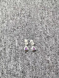 UNOde50 Silver Purple Crystal Earrings