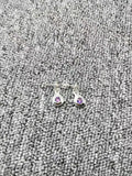 UNOde50 Silver Purple Crystal Earrings
