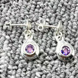 UNOde50 Silver Purple Crystal Earrings