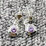 UNOde50 925 Silver Purple Round Earrings