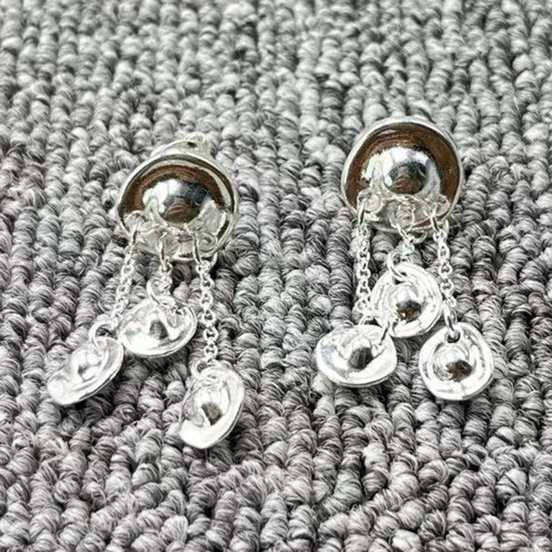 UNOde50 925 Silver Round Charm Beads Earrings Jewelry