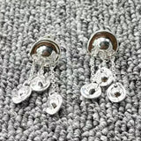UNOde50 925 Silver Round Charm Beads Earrings Jewelry