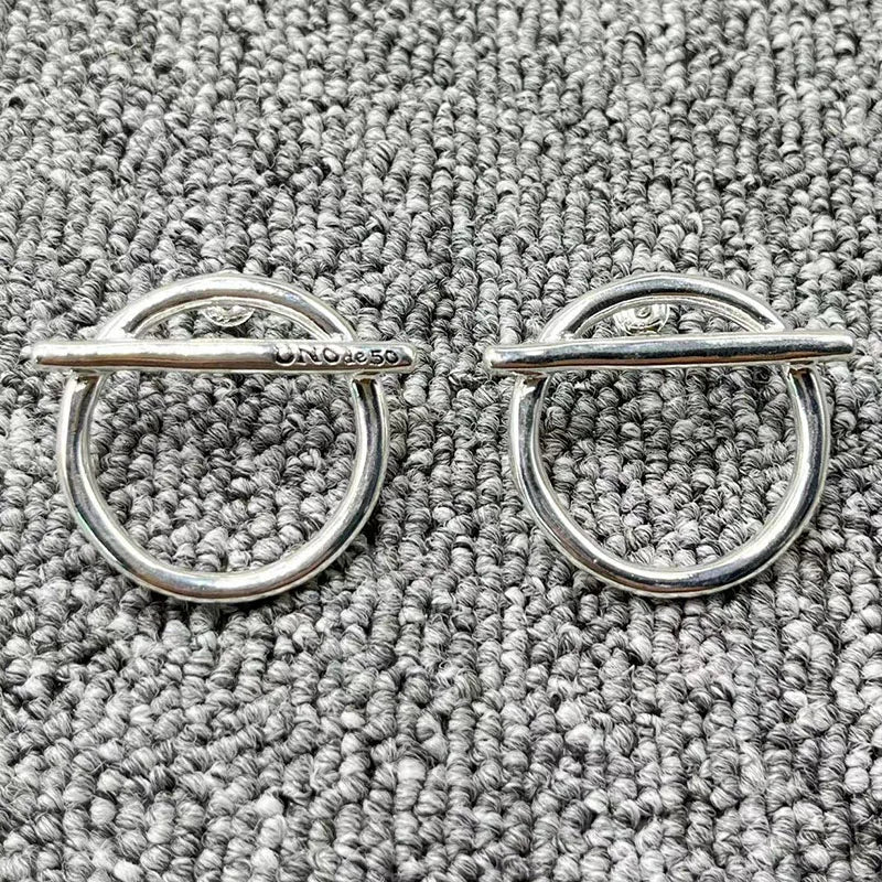 UNOde50 Silver Earrings Handcrafted Contemporary Design