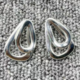 UNOde50 925 Silver Sliding Earrings, Holiday Jewelry