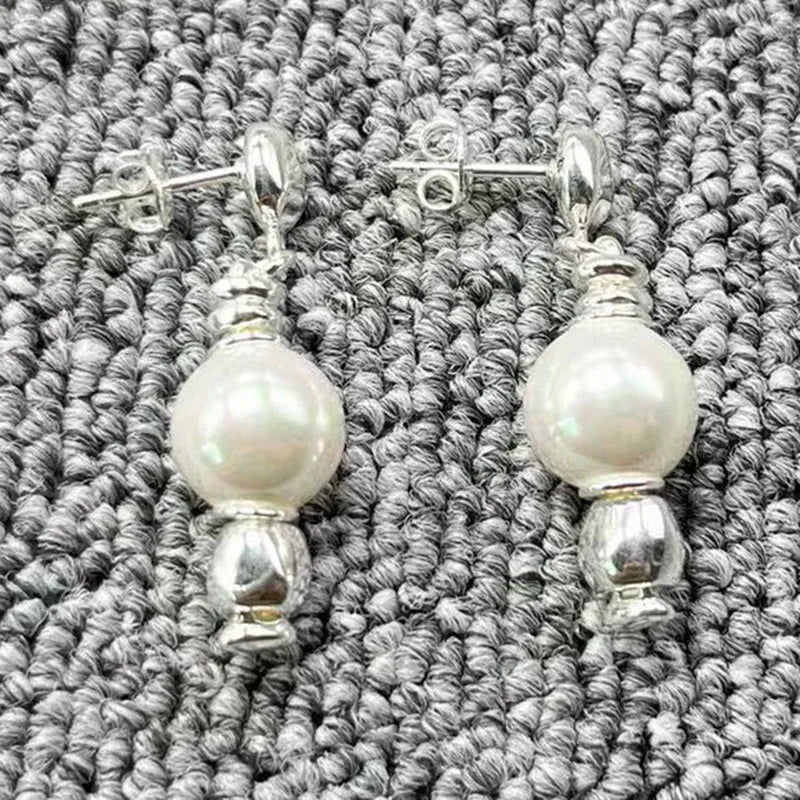 UNOde50 925 Silver Pearl Earrings Jewelry