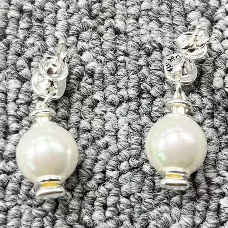 UNOde50 Silver Pearl Earrings Sweet Jewelry