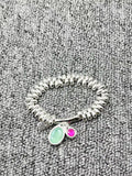 UNOde50 925 Two-Color Crystal Zircon Bracelet Jewelry