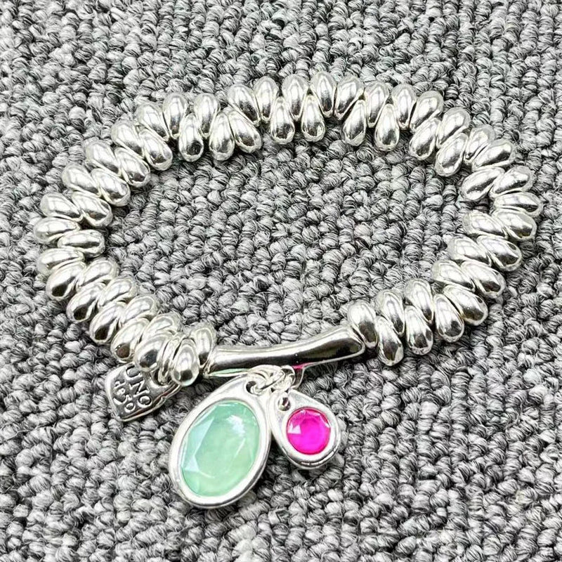 UNOde50 925 Two-Color Crystal Zircon Bracelet Jewelry