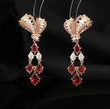Water Drop Shape Earrings S925 Silver Gorgeous Women Fine Jewelry
