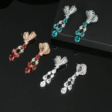 Water Drop Shape Earrings S925 Silver Gorgeous Women Fine Jewelry