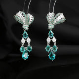 Water Drop Shape Earrings S925 Silver Gorgeous Women Fine Jewelry