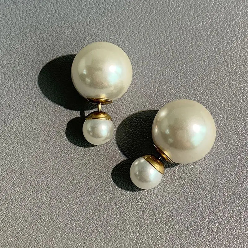 Double-Sided Pearl Earrings Party Jewelry Romantic Birthday
