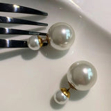 Double-Sided Pearl Earrings Party Jewelry Romantic Birthday