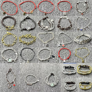 925 Silver Plated Charm Beads Bracelet