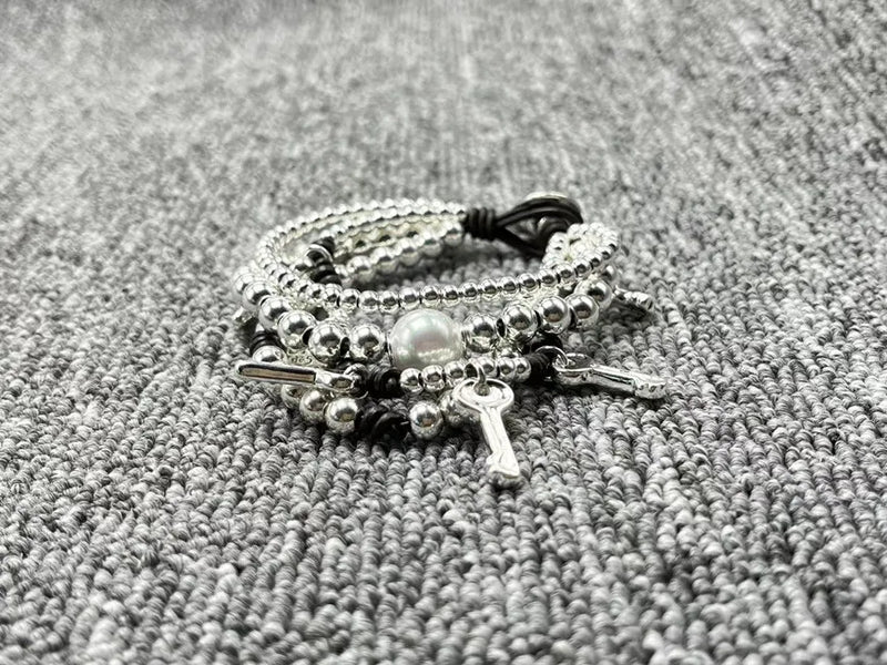 925 Silver Plated Charm Bracelet for Women
