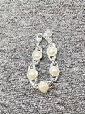 925 Silver Plated Charm Beads Bracelet Keychain