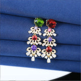 Flower Tassel Earrings S925 Silver Needle Women's All-Match Jewelry