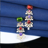 Flower Tassel Earrings S925 Silver Needle Women's All-Match Jewelry