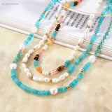 Freshwater Pearl Beaded Necklace Retro Women's Choker