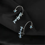 Oil Drop Zircon Holiday Earrings - No Piercing Needed