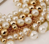 Chunky Chain Pearl Necklace for Wedding Party