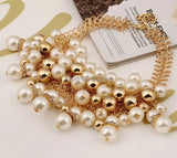 Chunky Chain Pearl Necklace for Wedding Party