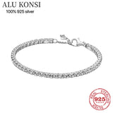 Mother's Fit 925 Sterling Silver Snake Chain Bangle Bracelet for Women