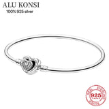 Mother's Fit 925 Sterling Silver Snake Chain Bangle Bracelet for Women