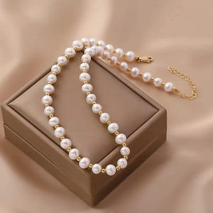 Freshwater Pearl Necklace Bohemian Charm Jewelry
