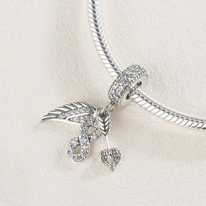 925 Silver Love Arrow Pendant Charm for Bracelets DIY Jewelry Making