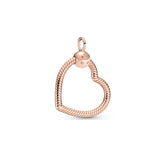 925 Silver Heart-Shaped O Pendant for DIY Jewelry