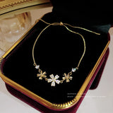 Zircon Floral Bracelet, Elegant and Stylish Gift for Her