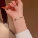 Zircon Floral Bracelet, Elegant and Stylish Gift for Her