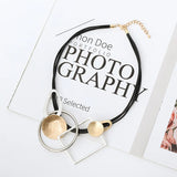 Vintage Leather Pendant Necklace for Women